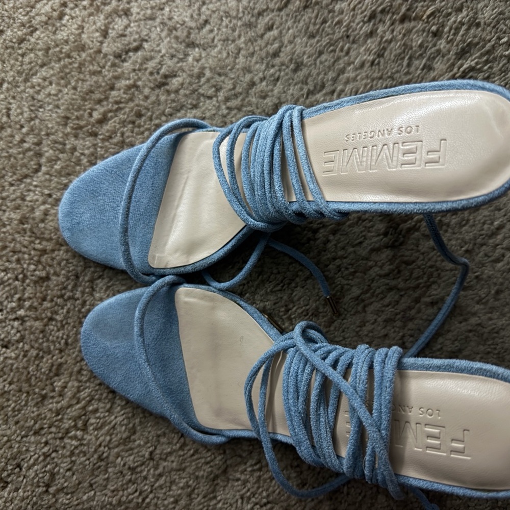 Femme LA Barely there Lace up sandals